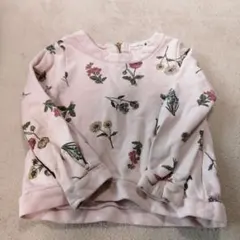 花柄ピンクトレーナー（背面ファスナー）