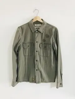【秋物】REMI RELIEF レミレリーフ シャツジャケット L ミリタリー REMI RELIEF レミレリーフ スタッズ装飾マリア刺繍ミリタリー