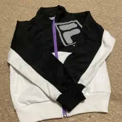FILA ジップアップジャケット 黒白紫