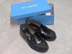 HARUTA ブラックレザー ローファー