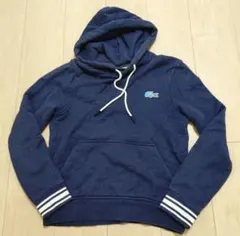 LACOSTE L!VE ネイビー フード付きパーカー ２ xs 日本サイズ S