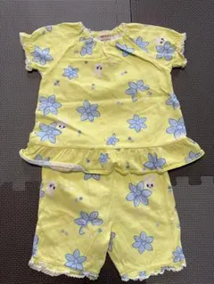 ミキハウス パジャマ 80cm うさぎ 花柄