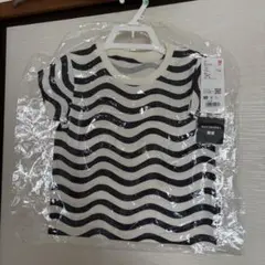 UNIQLO×marimekko ベビー半袖Tシャツ80 ネイビーボーダー