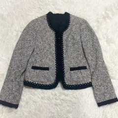 Leilian レリアン　ツイードニット　ノーカラージャケット　カーディガンのサムネイル