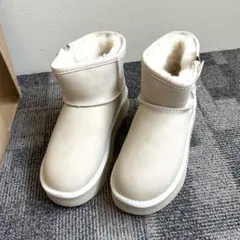 本革　ショートブーツ　スノーブーツ