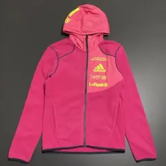 チ*ー様 極美品 adidas フード フリースジャケット 厚手 防寒 レディー