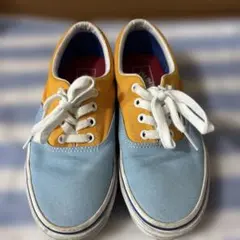 「VANS ERA 」マルチカラー スニーカー 水色 オレンジ ピンク 23.5のサムネイル