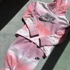 NIKE ピンクタイダイセットアップ120cm6〜7T