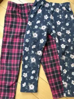 ロングパンツ 2枚組 ピンク・ネイビー