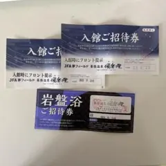 幕張温泉湯楽の里　招待券 2枚セットと岩盤浴1枚のサムネイル