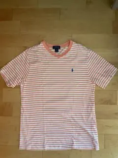 Tシャツ　ポロ　ラルフローレン　XL オレンジボーダー