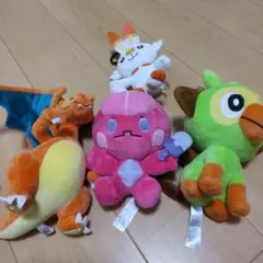 ポケモンぬいぐるみまとめ売り　ポケモンセンター　リザードン　カヌチャン　ヒバニー