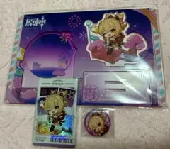 原神　ポップアップストア　てくてく冒険 宵宮 アクスタ　缶バッジ　カード
