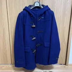 【beams】ブルー ダッフルコート フード付き