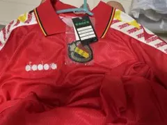【希少タグ付・長袖】90s ディアドラ ベルギー 1994年 ユニフォーム M 幻のデッドストック 90s ディアドラ ベルギー代表 1994年 W杯 長袖 L
