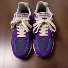 new balance993 紫 スニーカー Made in USA