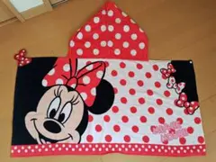 ミニーマウス フード付きバスタオル