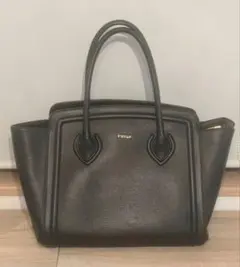 ♥美品♥FURLA フルラ トートバッグ カレッジ 肩掛け A4可 ブラック