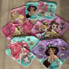 【未使用品】ディズニー プリンセス ループ付きタオル ミニタオルハンカチセット
