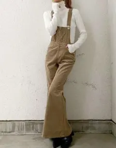 GYDA コーデュロイフレアサロペット