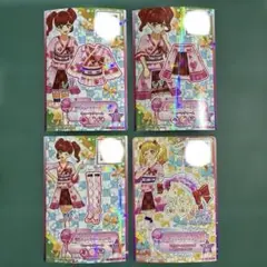 【即購入OK】アイカツ カード 4枚セット 桃色ニューイヤー