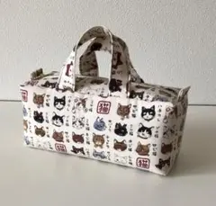 ☆ボックスポーチ☆日本の猫図鑑柄☆