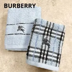 未使用 BURBERRY チェック ホース刺繍 パイルタオル 2点セット a88のサムネイル