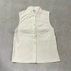 MHL. ⭐︎マーガレットハウエル　コットン　ノースリーブシャツ　ベスト　ジレのサムネイル