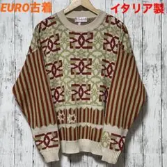 ビンテージ　古着　デザインニット　セーター　size L   イタリア製