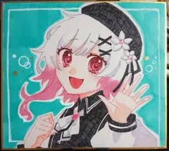 魔法少女ノ魔女裁判 まのさば 桜羽エマ 手描き 色紙 イラスト