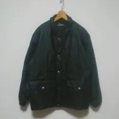 古着 中綿 レザージャケット 黒 90sビンテージ