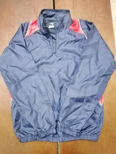 Mizuno ハーフジップジャケット L ネイビー/レッド　使用品