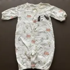 スヌーピー ベビー服 ツーウェイオール カバーオール　長袖　薄手　50-70㌢