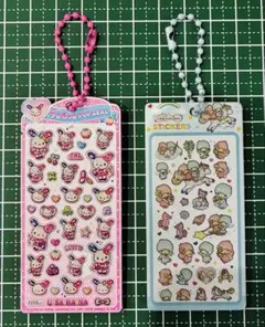 サンリオ ウサハナ キキララシールプレートキーホルダー 2種のサムネイル