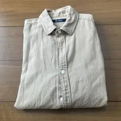 ベージュ コットン 長袖シャツ　ナノユニバース