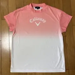 美品キャロウェイ 半袖モックネック　半袖ゴルフシャツ　ゴルフウェア 接触冷感