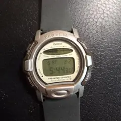 未使用【カシオ W-734 QZ】 デジタル文字盤 白 ラップメンズ腕時計 