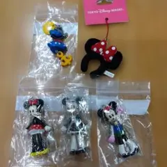 ディズニーキャラクター ストラップ 5個セット　ミニーちゃん　ドナルド