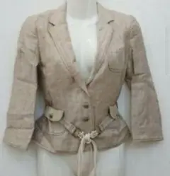 最終価格！ポールカ テーラードジャケット 紐ベルトジャケット リネンジャケット