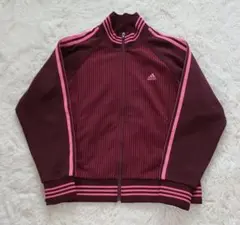 アディダス ジャージ トップス エンジ ピンク ストライプ adidas Lのサムネイル