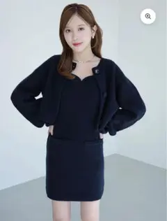 eimy istoire ロゴボタンニットセットワンピース