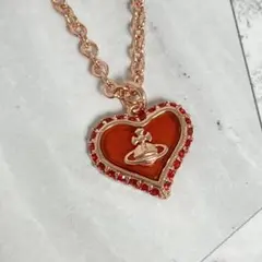 Vivienne Westwood｜ペトラネックレス／ピンクゴールド×レッド