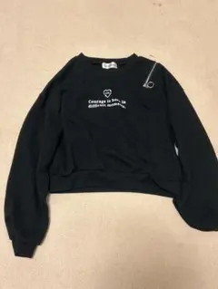 【子供服】裏起毛黒トレーナー