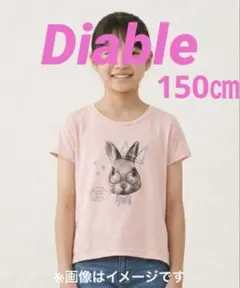 Diableディアブル｜うさぎTシャツ｜150㎝｜ラインストーン｜キラキラのサムネイル