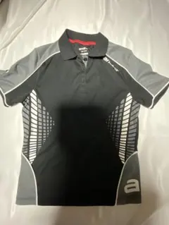 andro ポロシャツ Mサイズ ブラック/グレー40 Ｍ