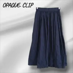 オペークドットクリップ フレア ロングスカート ゆったり シンプル サラサラ