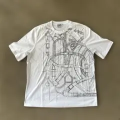 試着のみ　HERMES エルメス 総柄 Tシャツ ホワイト Sのサムネイル