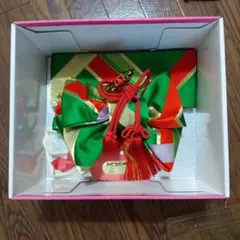 七五三　3歳用　作り帯　緑