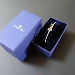 Swarovski Lifelong Bow バングルホワイト, ミックスメタル
