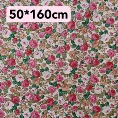 生地　50＊160cm 薔薇　ピンク　ハンドメイド　手芸　手作り　入学入園　新品